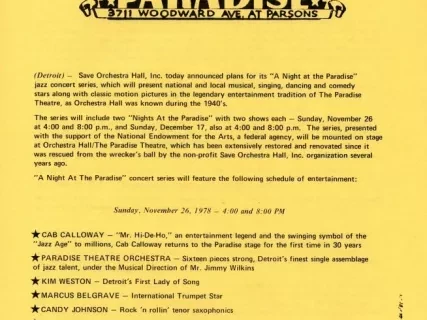 Release, News - A Night at the Paradise