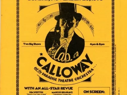 Program - Cab Calloway and the Paradise Theatre Orchestra