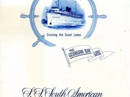 Menu - The Georgian Bay Line
S.S. South American
Captain's Dinner