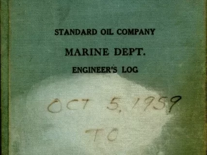 Log, Ship's - Standard Oil Company
Marine Dept.
Engineer's Log