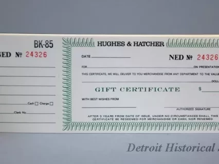Certificate, Gift