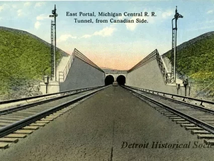 Postcard - East Portal, Michigan Central R. R. Tunnel, from Canadian Side