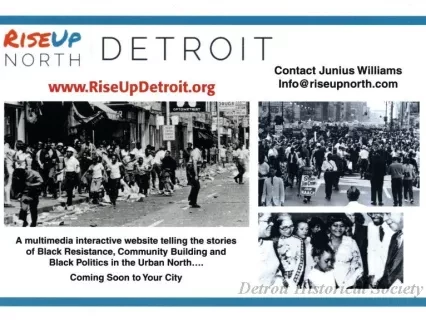 Card, Advertising - Rise Up North, Detroit