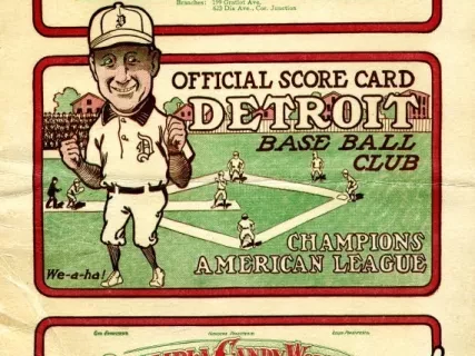 Scorecard - Official Score Card
Detroit Base Ball Club