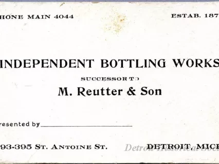 Card, Business - Independent Bottling Works
