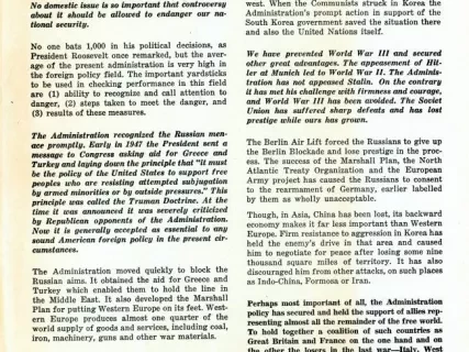 Flier, Political - FACTS: The First Duty of a Government is to Provide for National Security