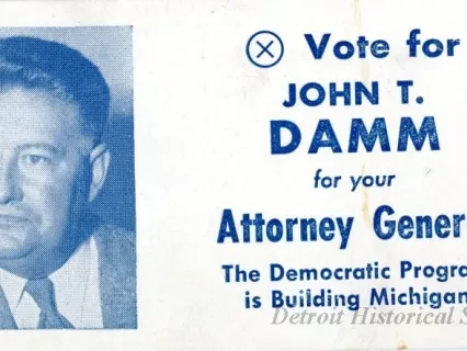 Card, Political - (X) Vote for John T. Damm