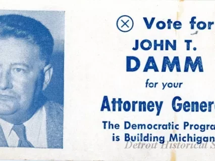 Card, Political - (X) Vote for John R. Damm