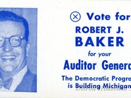 Card, Political - (X) Vote for Robert J. Baker