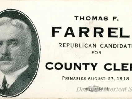 Card, Political - Thomas F. Ferrell
Republican Candidate for 
County Clerk