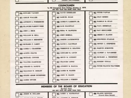Ballot - City of Detroit Non-Partisan
City Office and Charter Amendment Ballot
Primary and Special Election of August 6, 1968