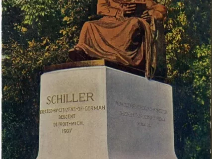 Postcard - Schiller Monument on Belle Isle, Detroit, Mich.