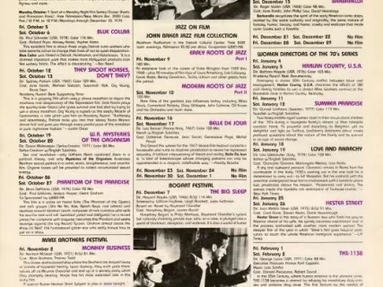 Ad, Print - Cass City Cinema, 1979-80 Season