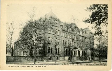 Postcard - St. Vincent's Orphan Asylum, Detroit, Mich.