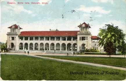 Postcard - Casino, Belle Isle, Detroit, Mich.