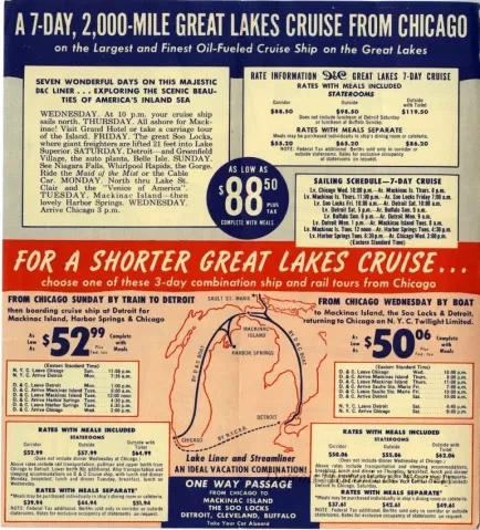 Brochure - D&C, 7-Day Great Lakes Cruise
