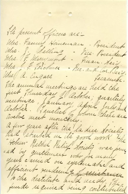 Letter - Hebrew Homes and Charities in Detroit