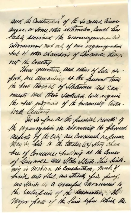Letter - The Chamber of Commerce
