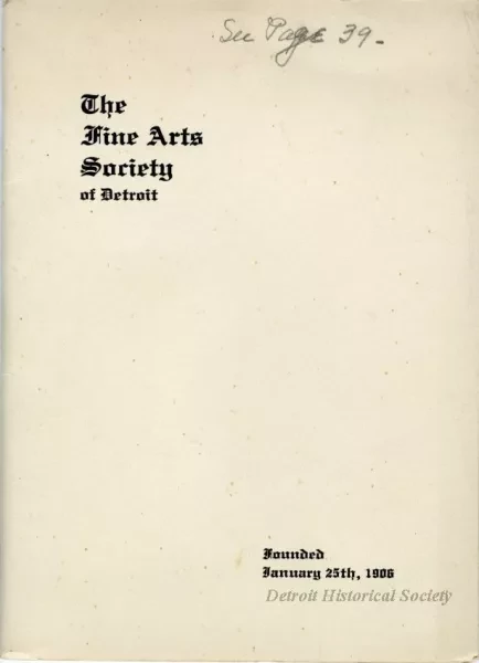 Booklet - Articles of Association and By-Laws, Present and Former Officers, Charter Members and Signers of the Articles of Association, Present Members, 1935