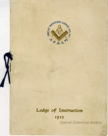 Program - Great Western Lodge No. 47 A.F. & A.M., Lodge of Instruction 1912
