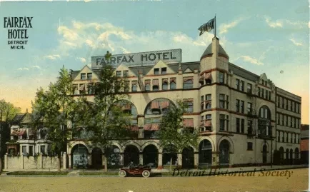 Postcard - Farifax Hotel, Detroit, Mich.
