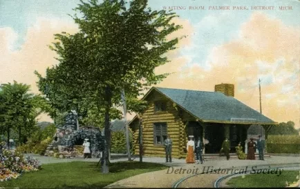 Postcard - Waiting Room, Palmer Park, Detroit, Mich.