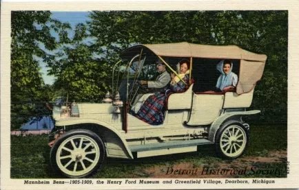 Postcard - Mannheim Benz - 1905-1909, the Henry Ford Museum and Greenfield Village, Dearborn, Michigan