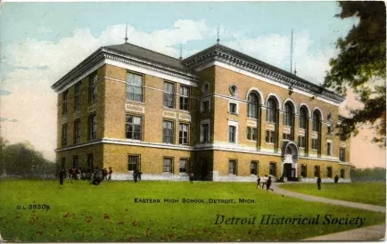 Postcard - Eastern High School, Detroit, Mich.