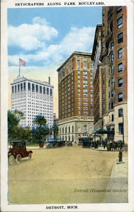 Postcard - Skyscrapers Along Park Boulevard.