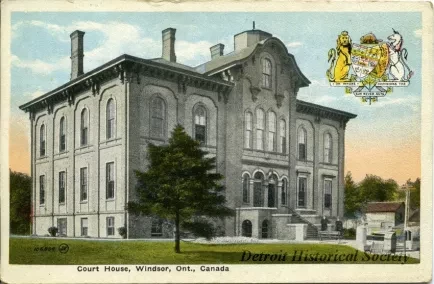 Postcard - Court House, Windsor, Ont., Canada