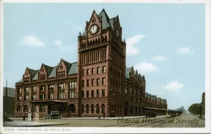Postcard - Union Depot, Detroit, Mich.