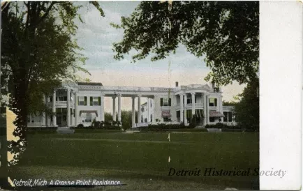 Postcard - Detroit, Mich., A Grosse Point Residence.