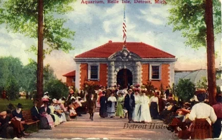 Postcard - Aquarium, Belle Isle, Detroit, Mich.