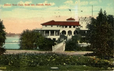 Postcard - Detroit Boat Club, Belle Isle, Detroit, Mich.