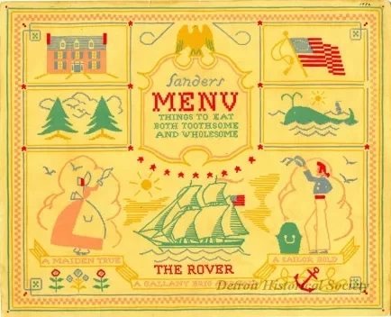 Menu - Sanders Menu
Things to Eat Both Toothsome and Wholesome