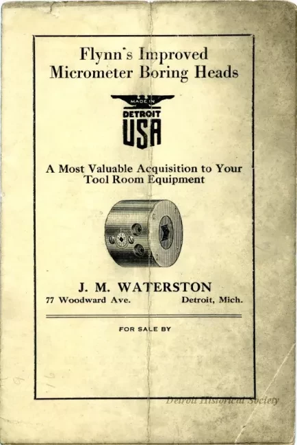 Brochure - Flynn's Improved Micrometer Boring Heads,
J. M. Waterston