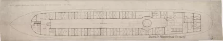 Drawing, Technical - Plan of Spar Deck, F.&P.M. Steamers,
Showing Additional Capacity Due to 36 Feet 8 Inch Increased Length