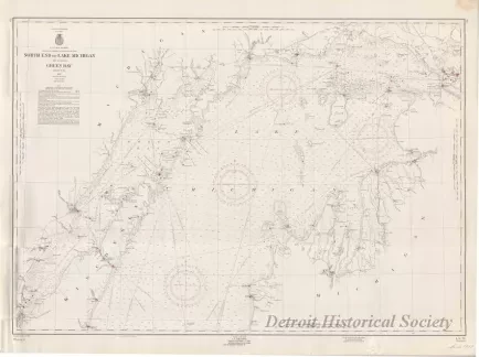 Chart, Navigational - North End of Lake Michigan Including Green Bay