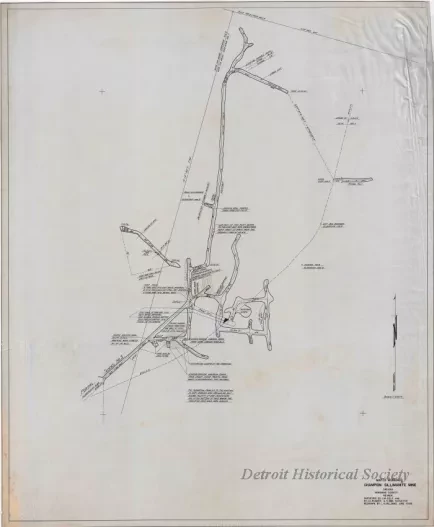 Map - Map of Workings, Champion Sillimanite Mine, Oreana, Pershing County, Nevada.