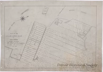Map - Map of the U. S. Lake Survey Basin at Fort Wayne