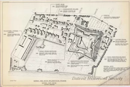 Blueprint - Barrier Free Design Implementation Program,
Historic Fort Wayne, Detroit, Michigan