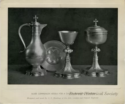 Print - Silver Communion Vessels for a Church in Detroit, Michigan.