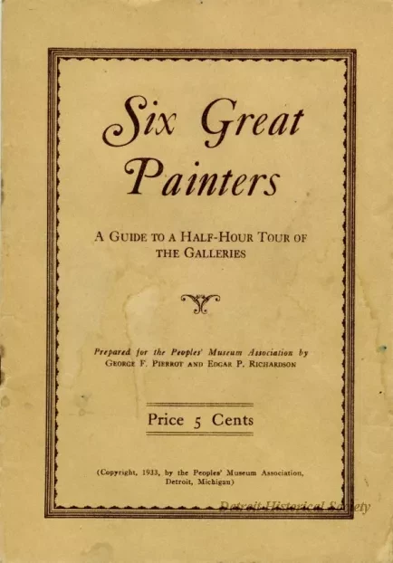 Guidebook - Six Great Painters, a Guide to a Half-Hour Tour of the Galleries