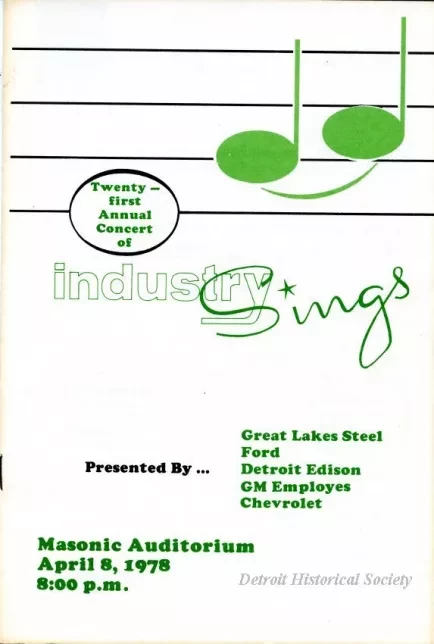 Program - Twenty-first Annual Concert of Industry Sings