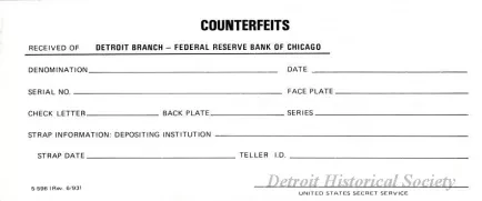 Form - Counterfeits
