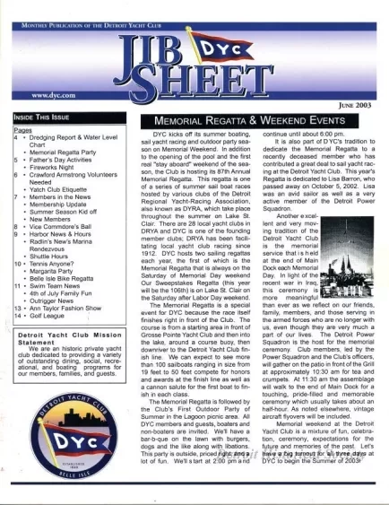 Newsletter - Jib Sheet
