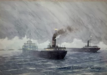 Painting - Freighters at Buffalo