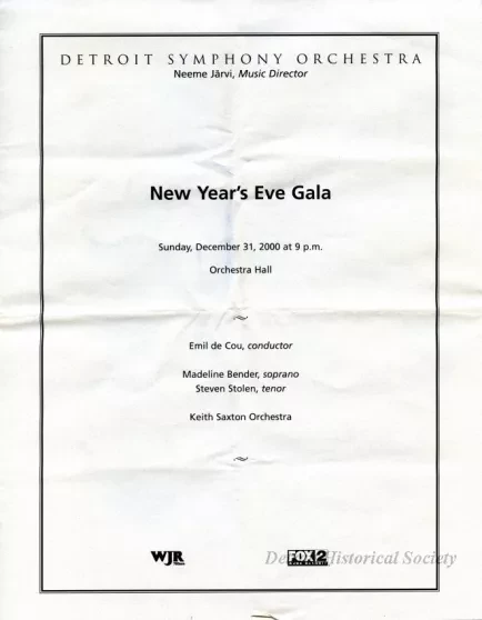 Program, Concert - New Year's Eve Gala