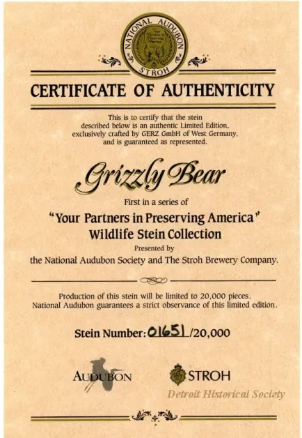 Stein - "Your Partners in Preserving America" Wildlife Stein Collection