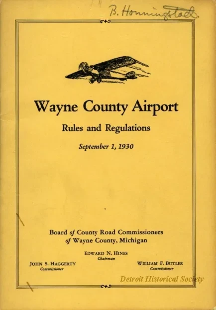 Booklet - Wayne County Airport Rules and Regulations
